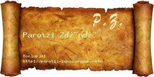 Parotzi Zénó névjegykártya